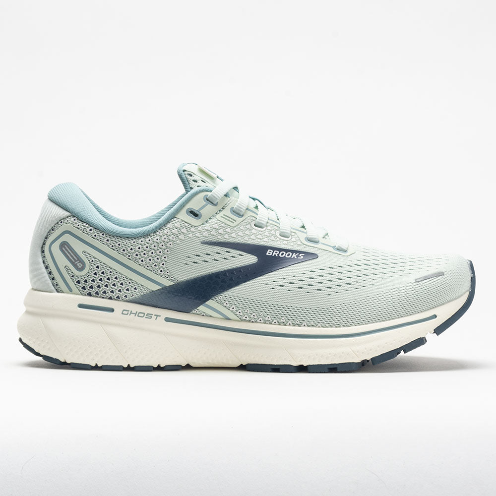 Women's Brooks Ghost 14, Aqua Glass/Whisper White/Navy, 8.5 B Medium