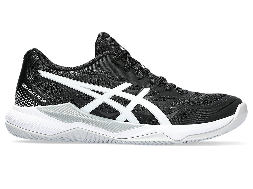 Women's Asics Gel-Tactic, Black/White, 8 B Medium