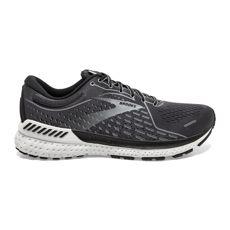 Men's Brooks Adrenaline GTS 21, Grey/Black, 11 4E Extra Wide