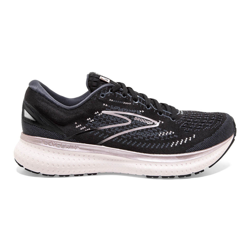 Women's Brooks Glycerin 19, Black/Ombre/Metallic, 10.5 D Wide