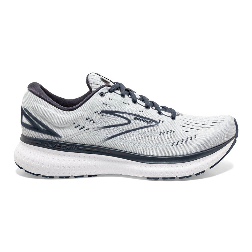 Women's Brooks Glycerin 19, Grey/Ombre/White, 8 D Wide