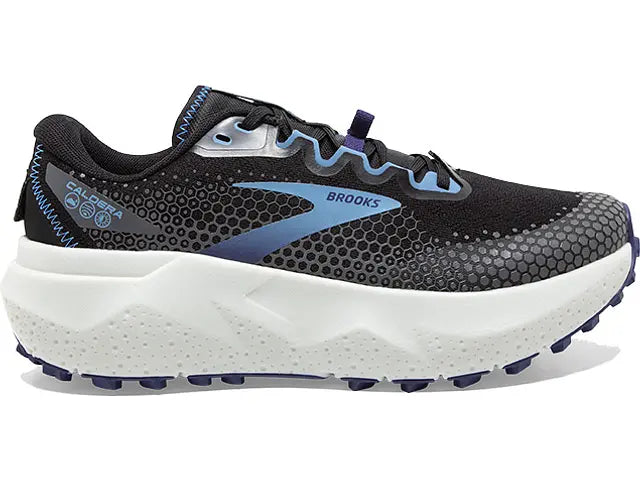 Women's Brooks Caldera 6, Black/Blissful Blue/Grey, 7.5 B Medium