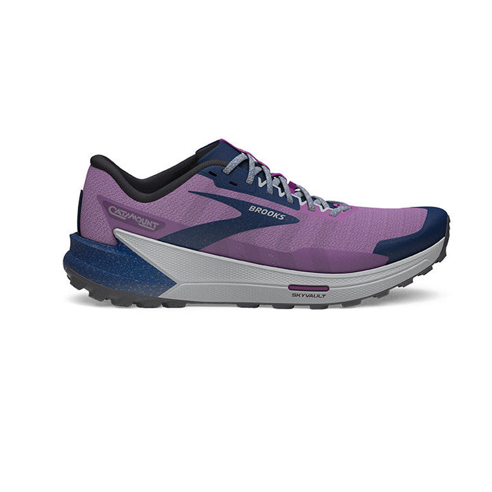 Women's Brooks Catamount 2, Violet/Navy/Oyster, 8.5 B Medium