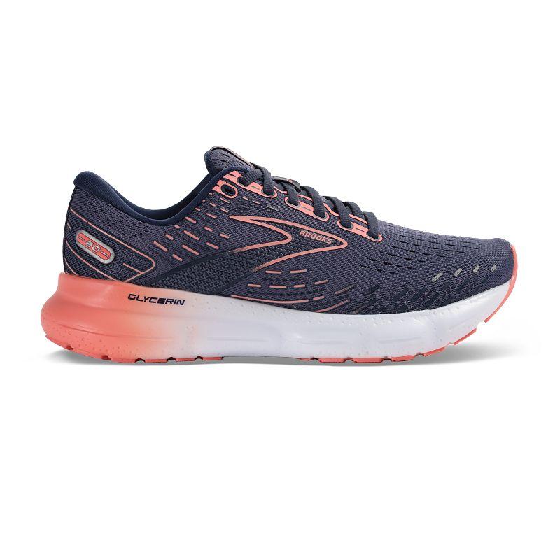 Women's Brooks Glycerin 20, Nightshadow/Blue/Pink, 11 B Medium