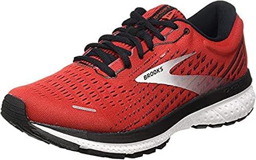 Men's Brooks Ghost 13, High Risk Red/Black/White, 10.5 D Medium