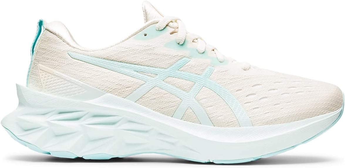 Women's Asics Novablast 2, Birch/Clear Blue, 6.5 B Medium