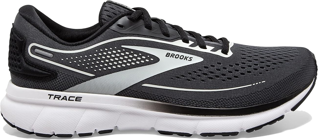Women's Brooks Trace 2, Ebony/Black/White, 10.5 D Wide