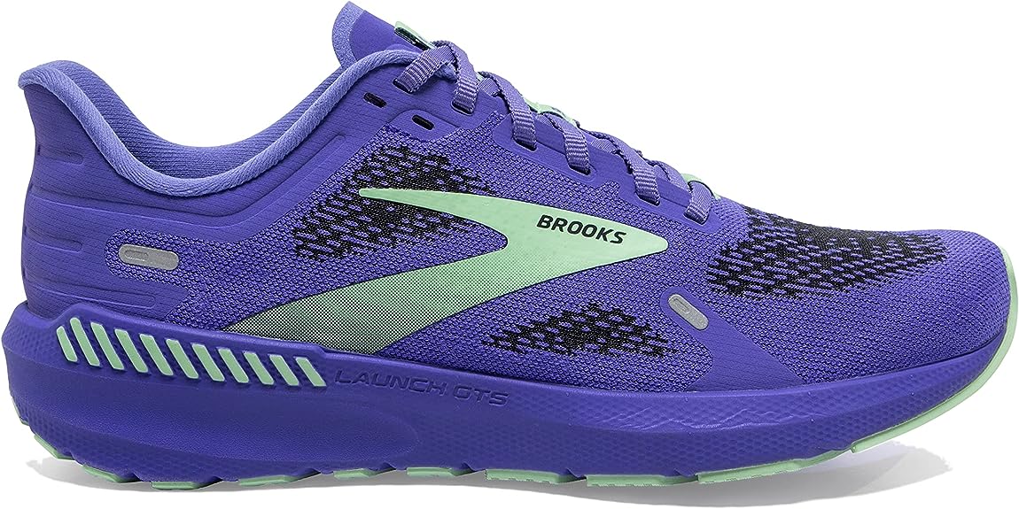 Women's Brooks Launch GTS 9, Blue Iris/Ebony/Green, 8.5 B Medium