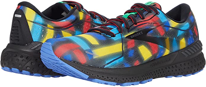 Women's Brooks Adrenaline GTS 21, Black/Red/Blue, 10.5 B Medium