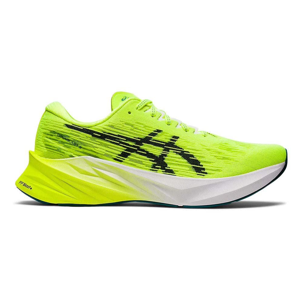Men's Asics Novablast 3, Safety Yellow/Black, 11.5 D Medium