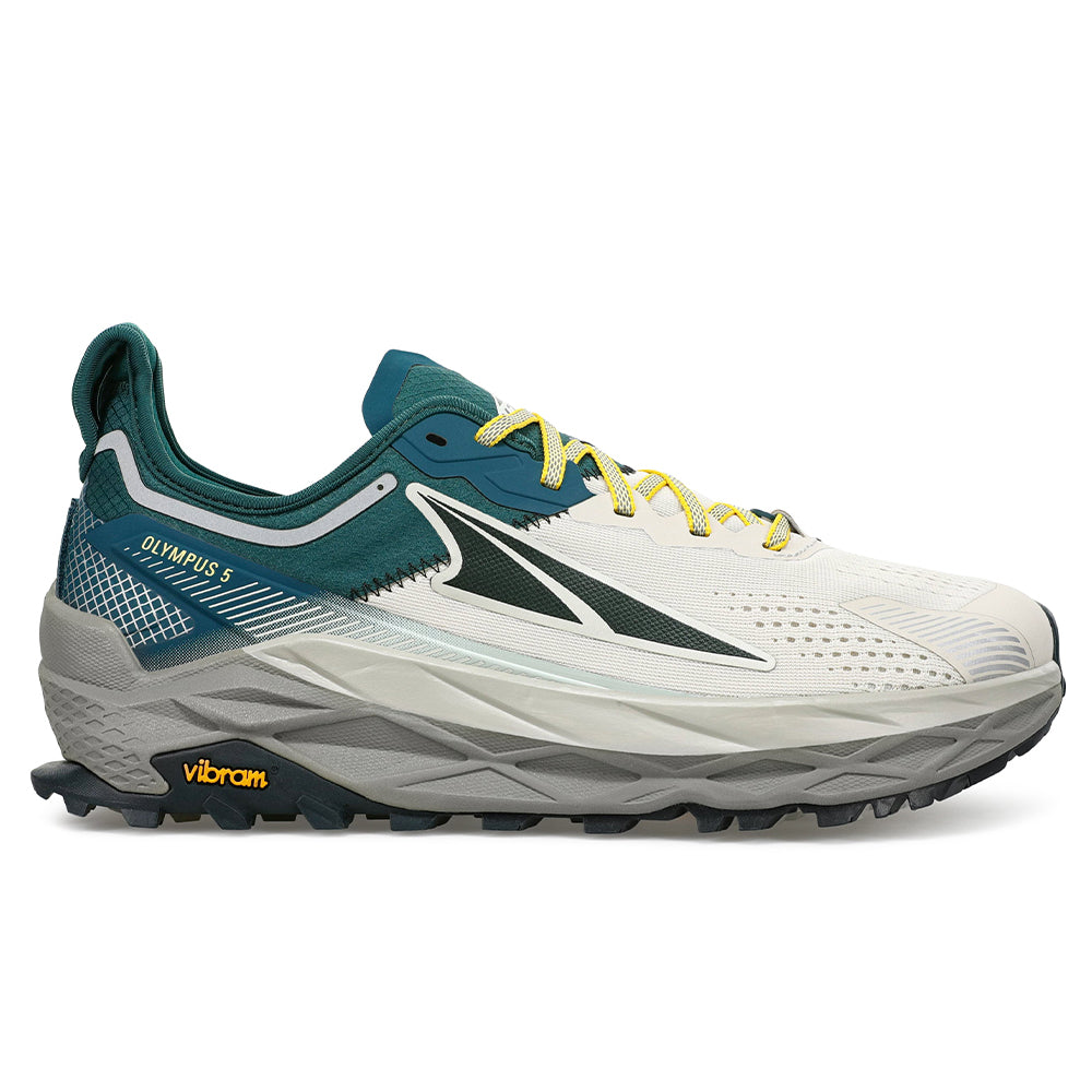 Men's Altra Olympus 5, Gray/Teal, 12 D Medium