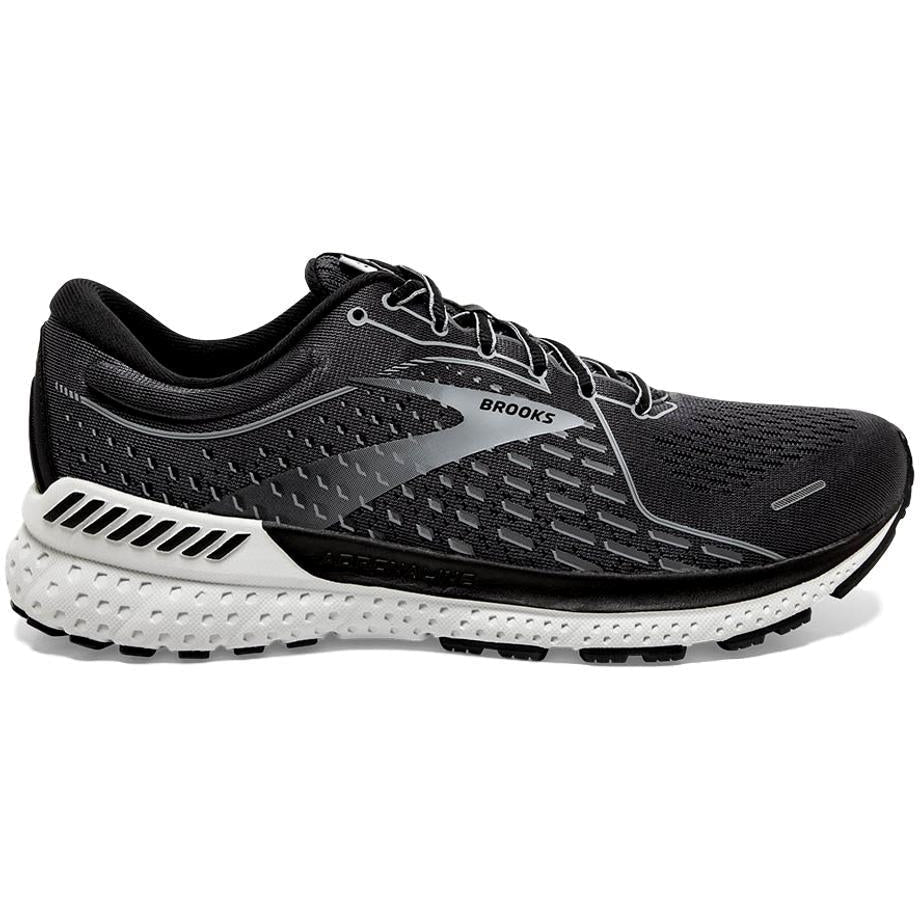 Men's Brooks Adrenaline GTS 21, Blackened Pearl/Black/Grey, 12 D Medium