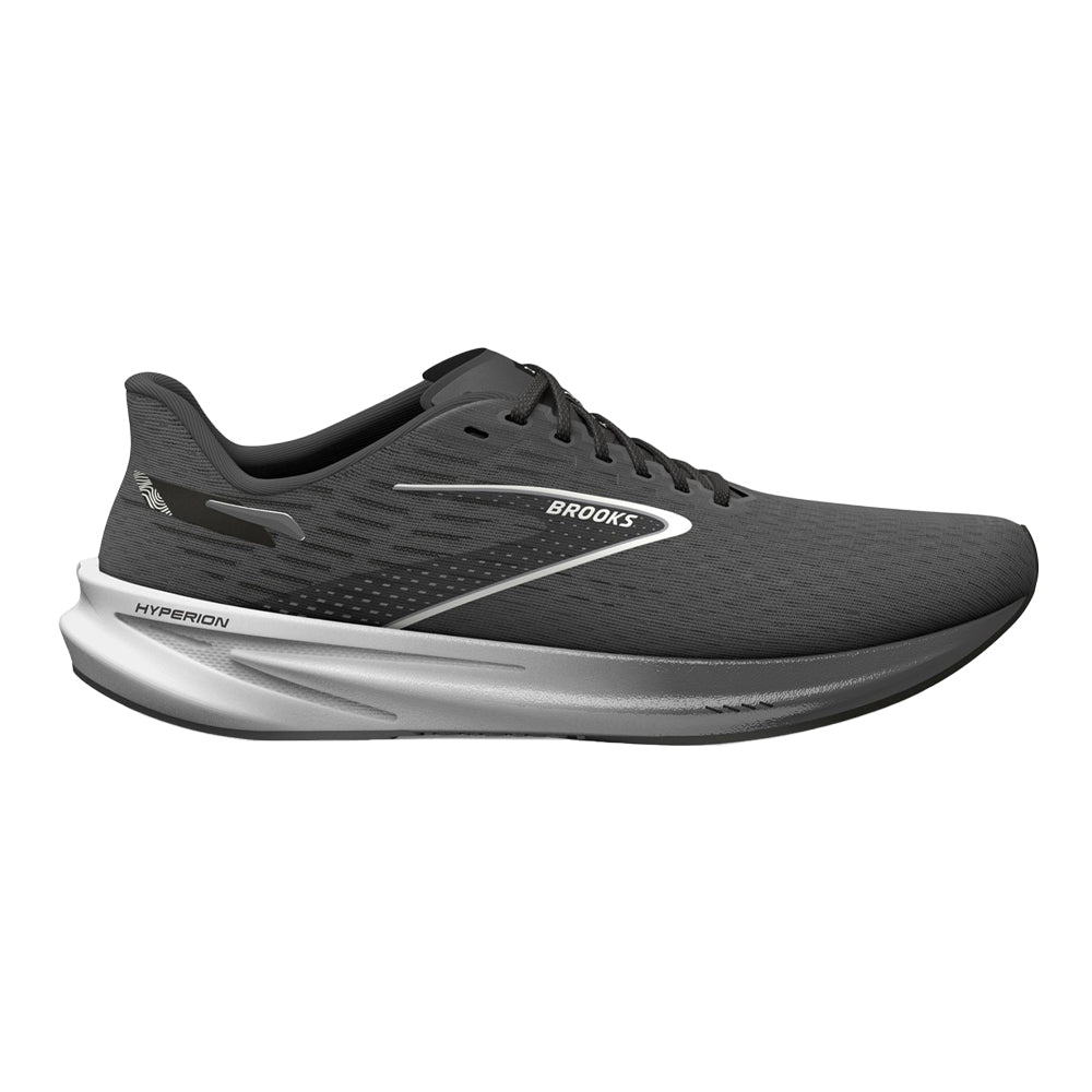 Men's Brooks Hyperion, Gunmetal/Black/White, 10 D Medium