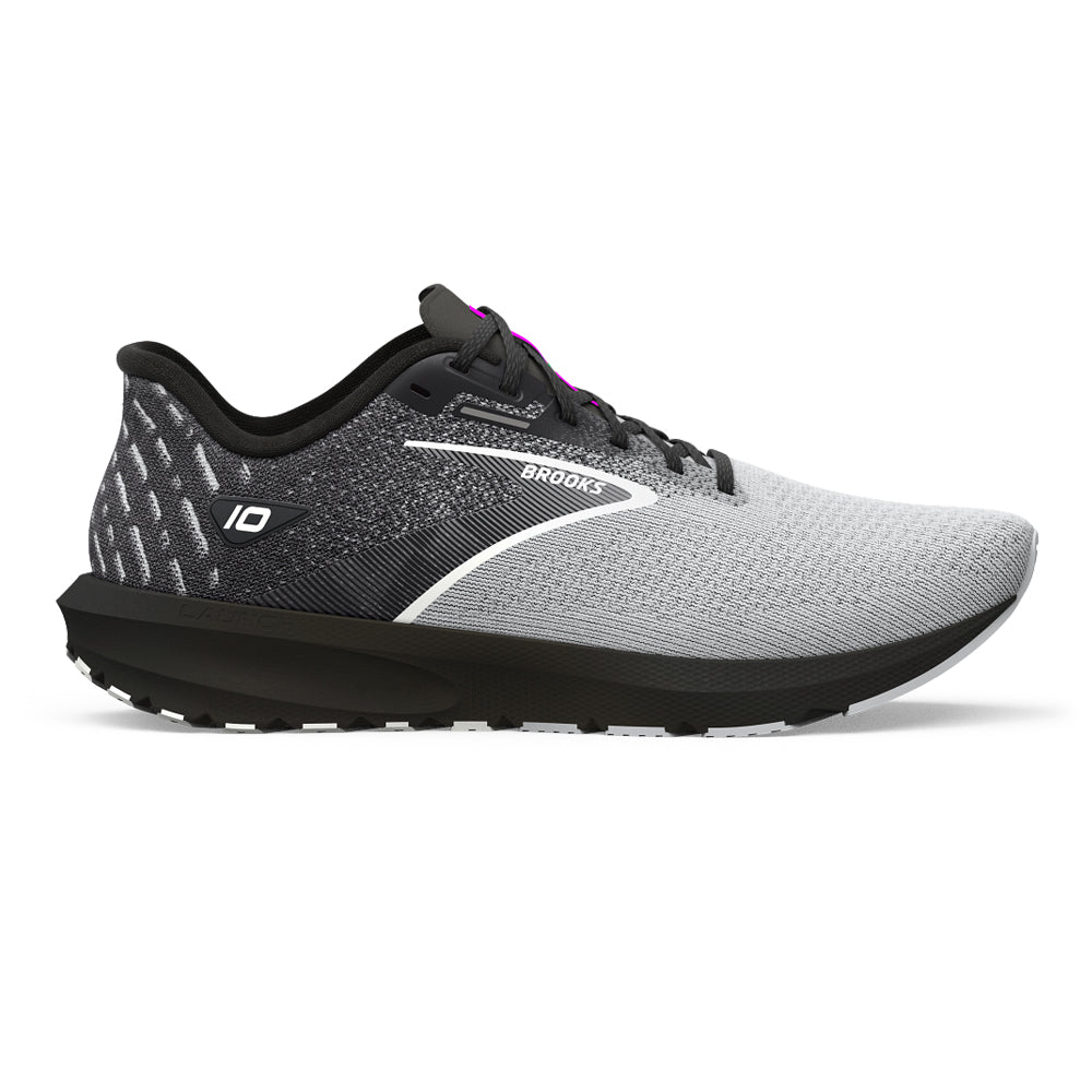 Men's Brooks Launch 10, Black/Blackened Pearl/White, 10.5 D Medium