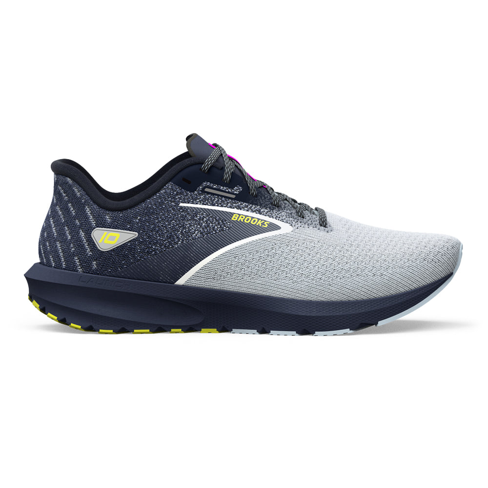 Men's Brooks Launch 10, Iris/Ballad Blue/Sulphur, 11 D Medium