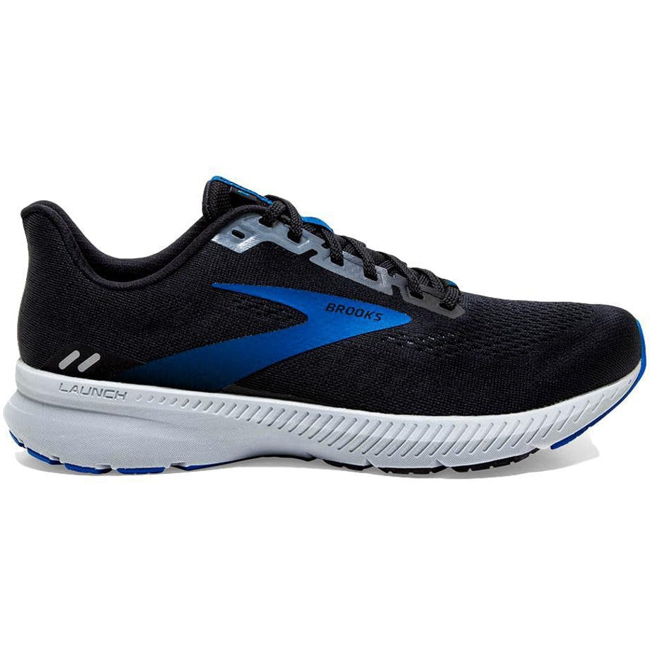 Men's Brooks Launch 8, Black/Grey/Blue, 8 D Medium