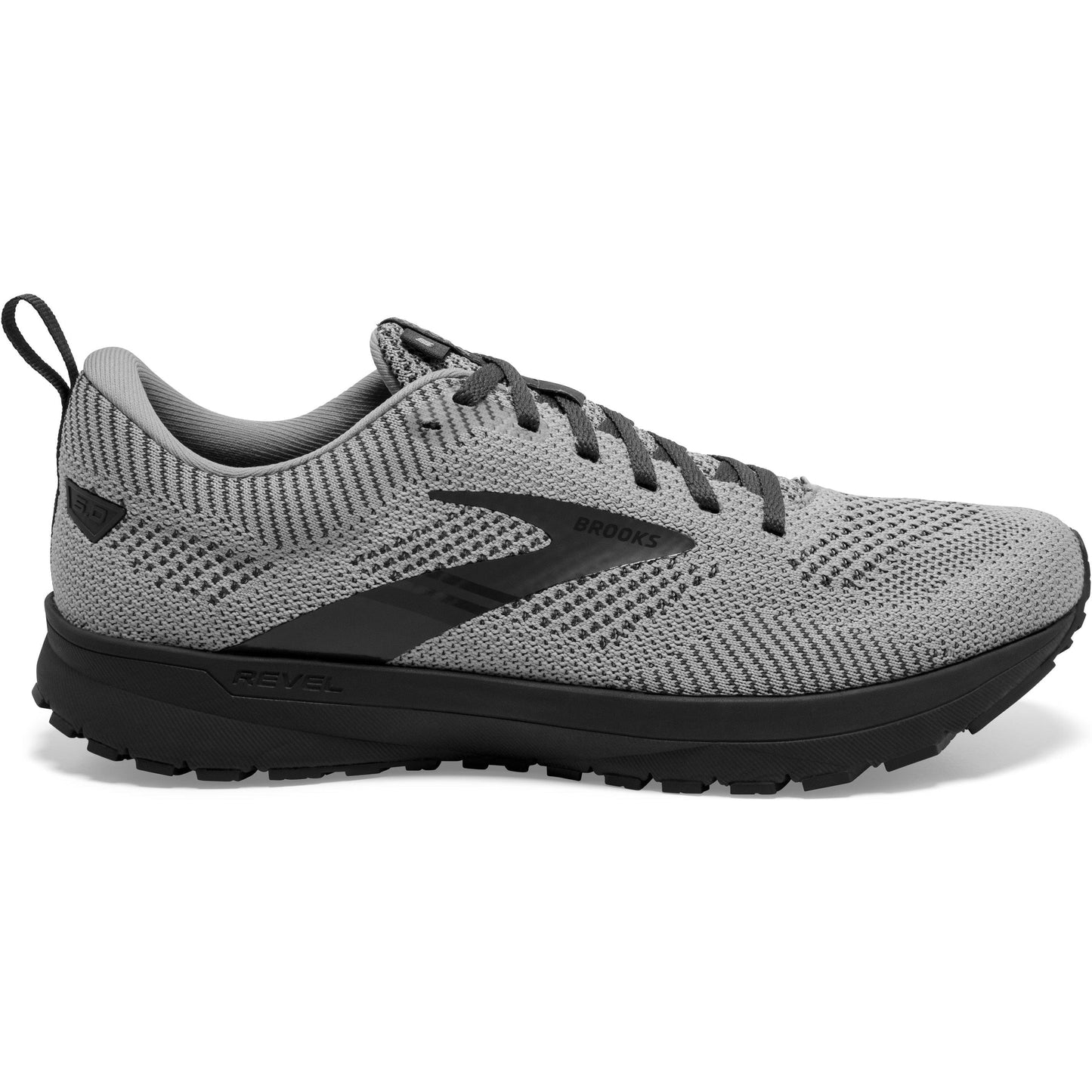 Men's Brooks Revel 5, Ebony/Alloy/Metallic, 10 D Medium