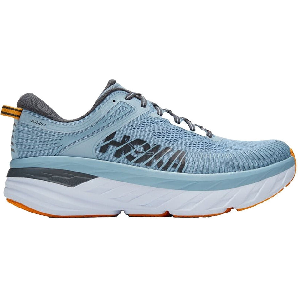 Men's Hoka One One Bondi 7, Blue Fog/Castlerock, 9.5 D Medium