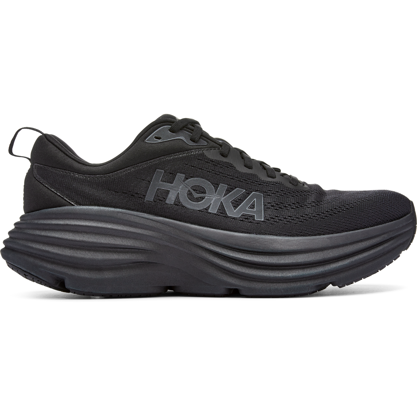 Men's Hoka One One Bondi 8, Black/Black, 9 4E Extra Wide