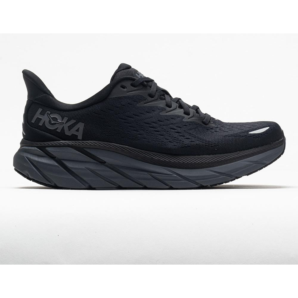 Men's Hoka One One Clifton 8, Black/Black, 11.5 D Medium