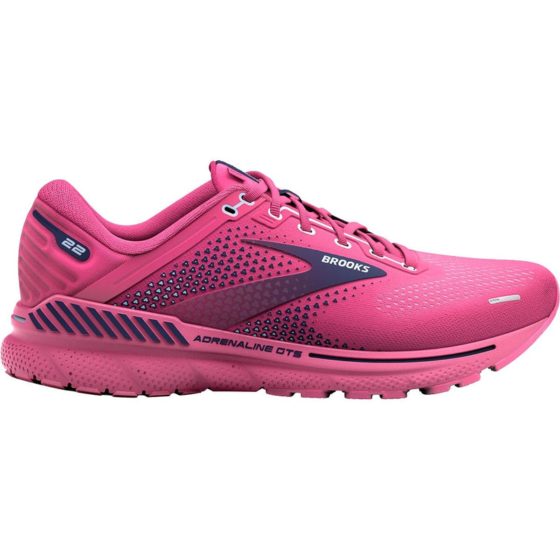 Women's Brooks Adrenaline GTS 22, Rose/Peacoat/Kentucky Blue, 6 B Medium