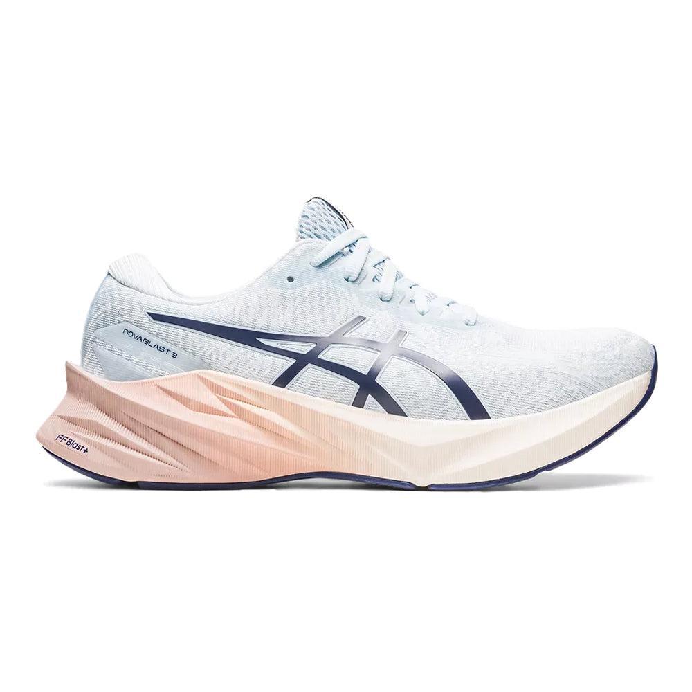 Women's Asics Novablast 3, Sky/Cream, 5 B Medium