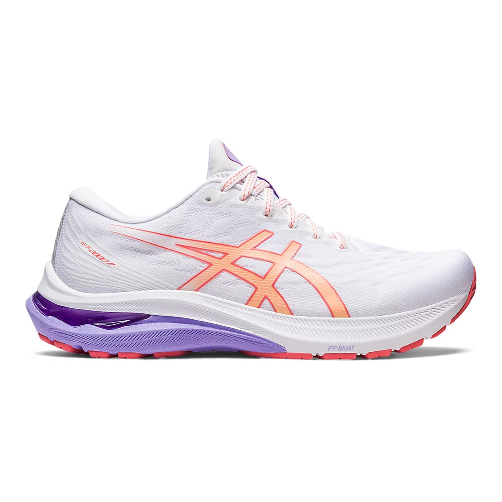 Women's Asics GT-2000 11, White/Summer Dune, 9 B Medium