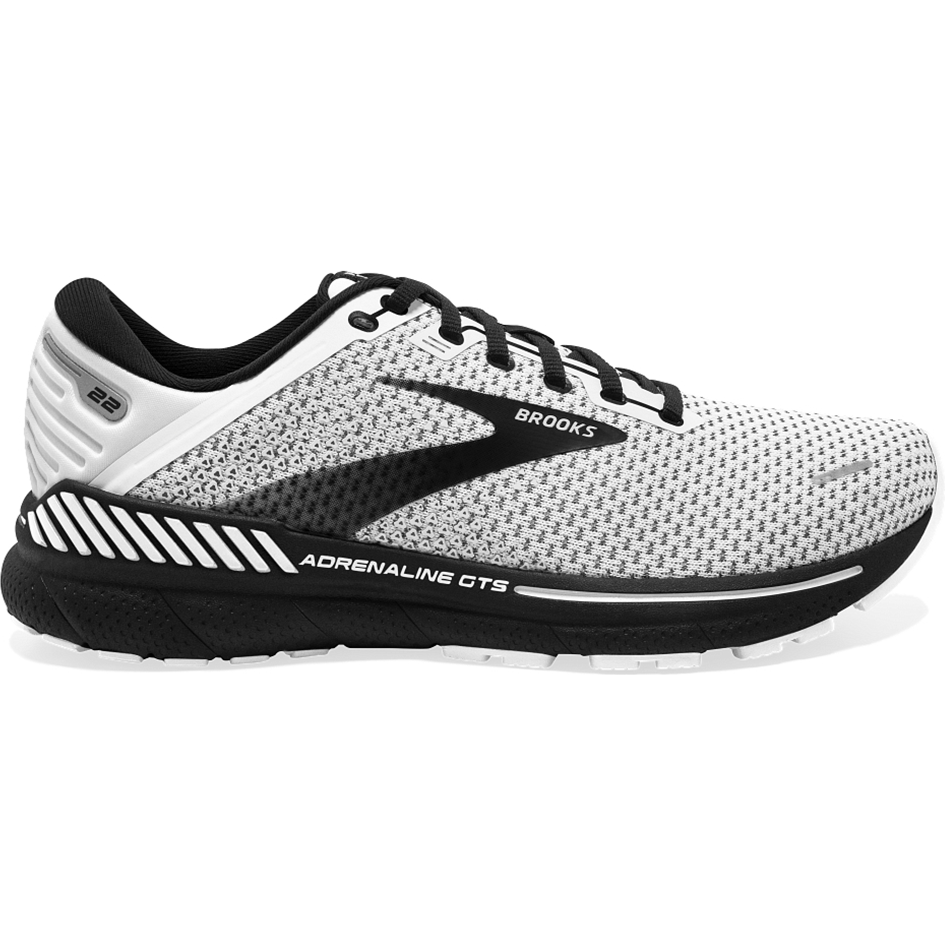 Women's Brooks Adrenaline GTS 22, White/Grey/Black, 11.5 B Medium