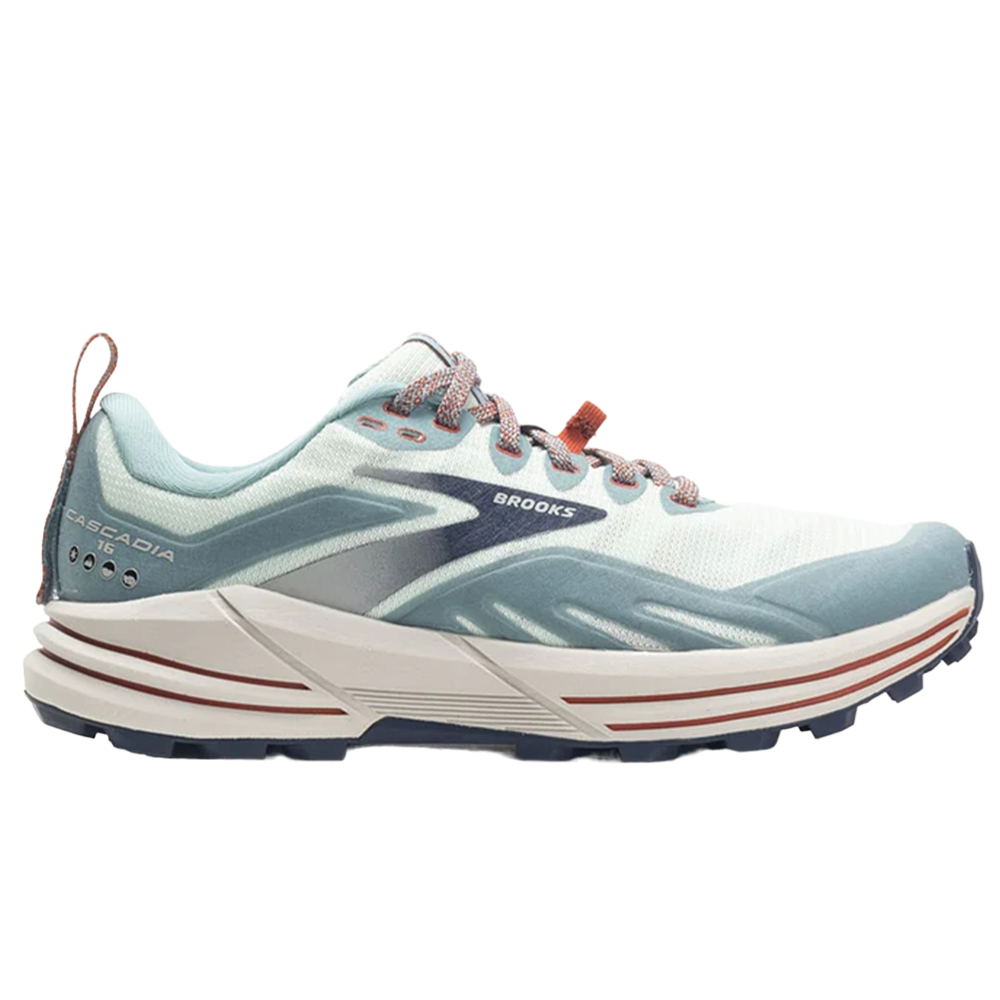 Women's Brooks Cascadia 16, Aqua/Tourmaline/Rooibos Tea, 7 B Medium