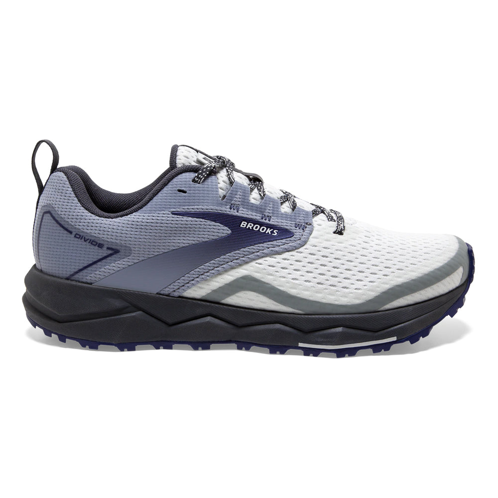 Women's Brooks Divide 2, Grey/Dawn/Blue Ribbon, 11 B Medium
