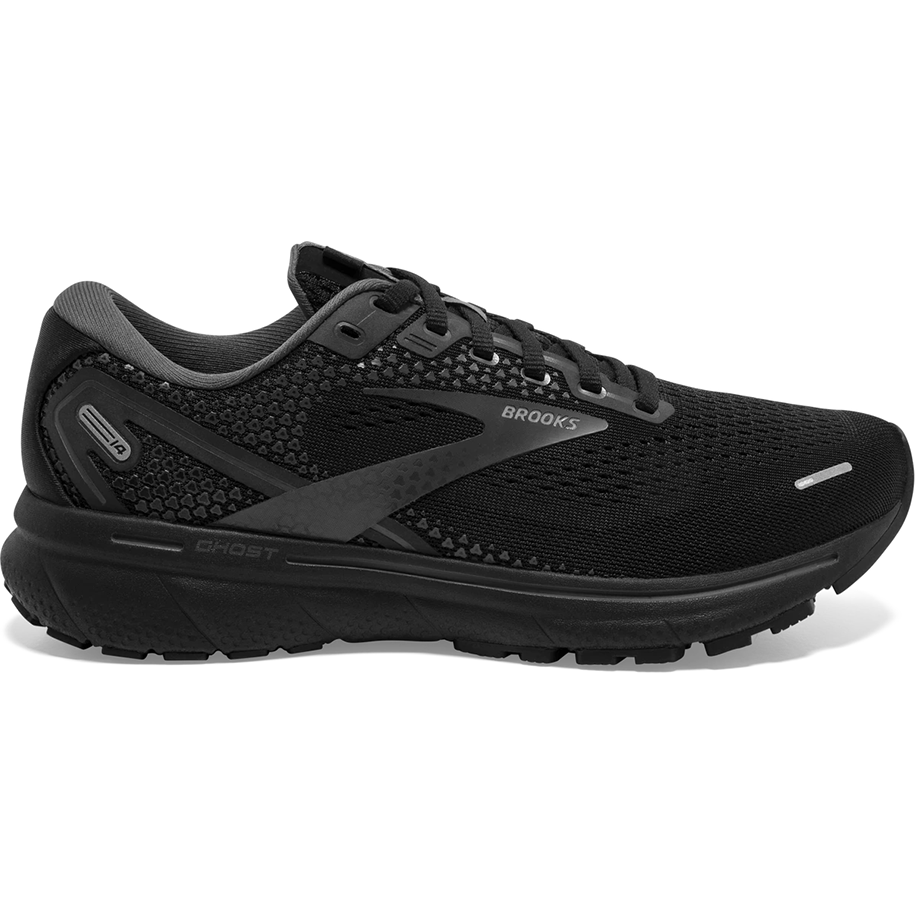 Women's Brooks Ghost 14, Black/Black/Ebony, 8 AA Narrow