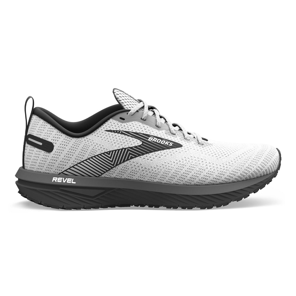 Women's Brooks Revel 6, White/Black, 10 B Medium