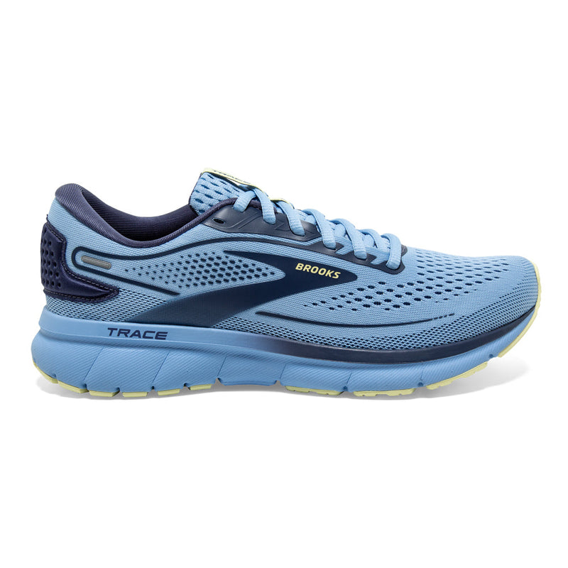 Women's Brooks Trace 2, Blue/Navy/Yellow, 9.5 B Medium