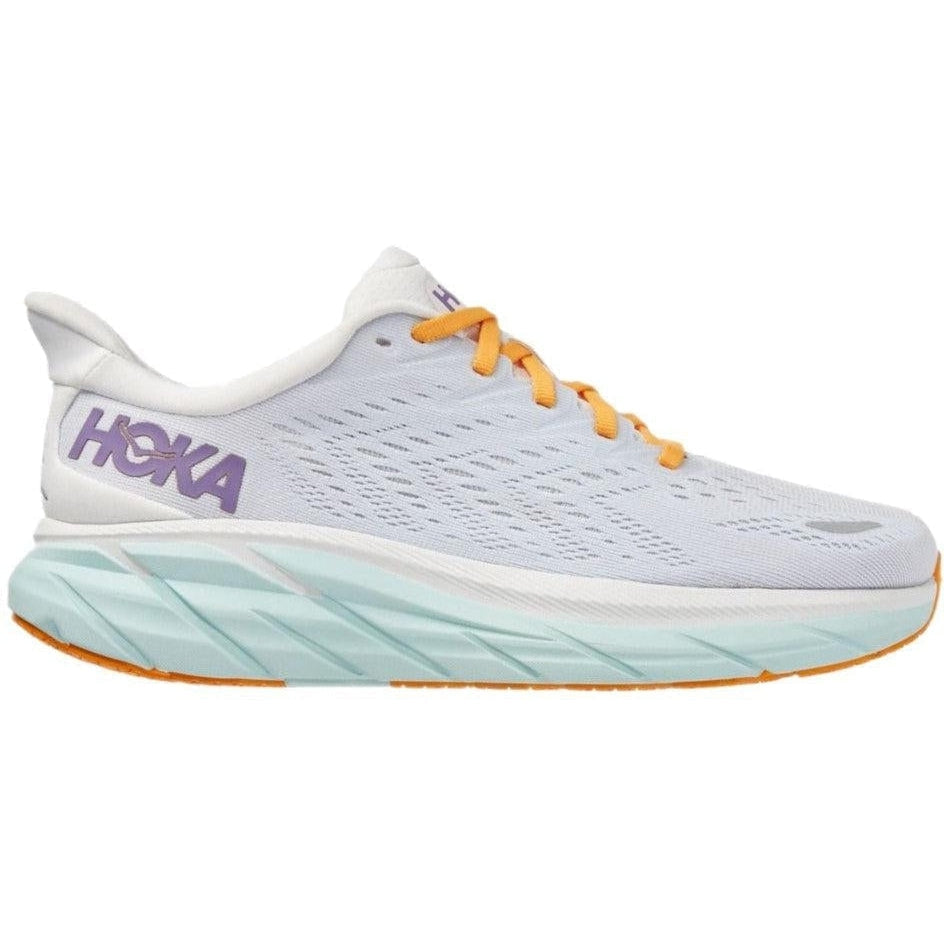 Women's Hoka One One Clifton 8, Bland De Blanc/White, 12 B Medium