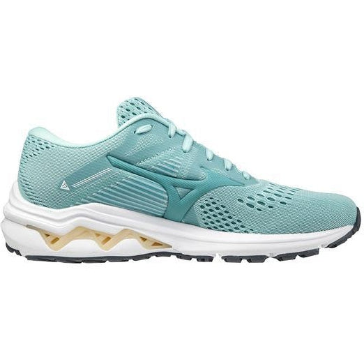 Women's Mizuno Wave Inspire 17, Eggshell Blue/Dusty Turquoise, 10 B Medium