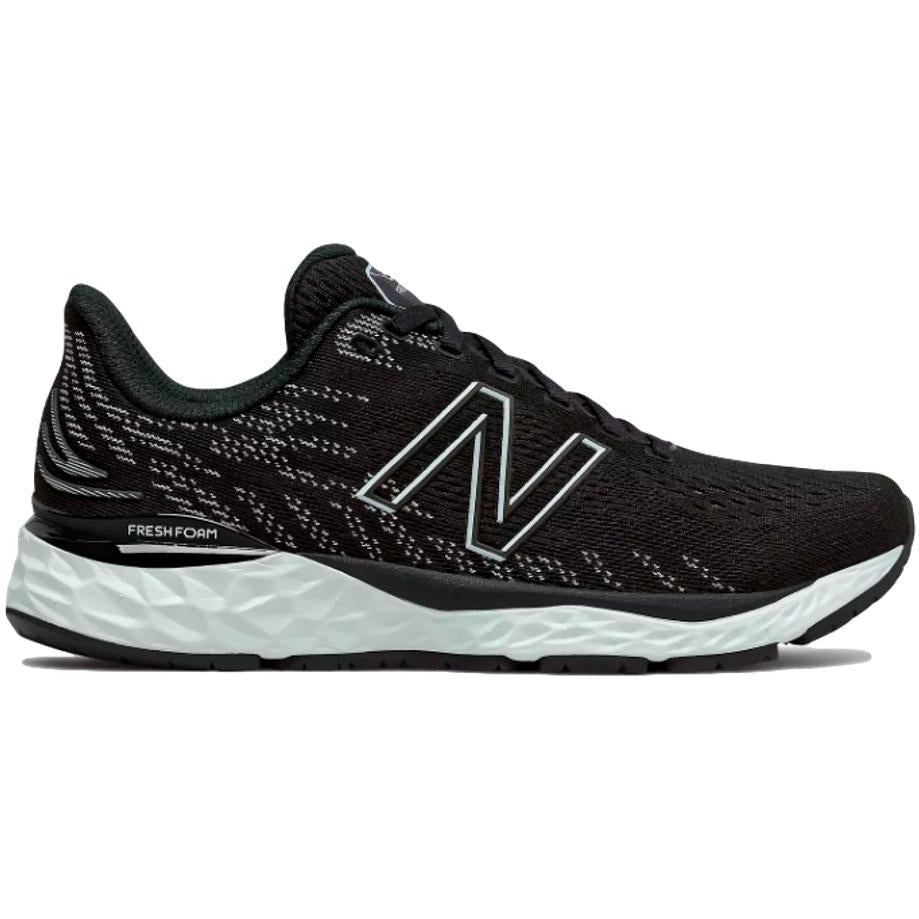 Women's New Balance Fresh Foam 880 v11, Black/Star Glo, 7.5 D Wide
