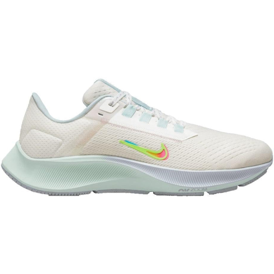 Women's Nike Air Zoom Pegasus 38 Premium, Summit White/Volt-Black-Aura, 7.5 B Medium