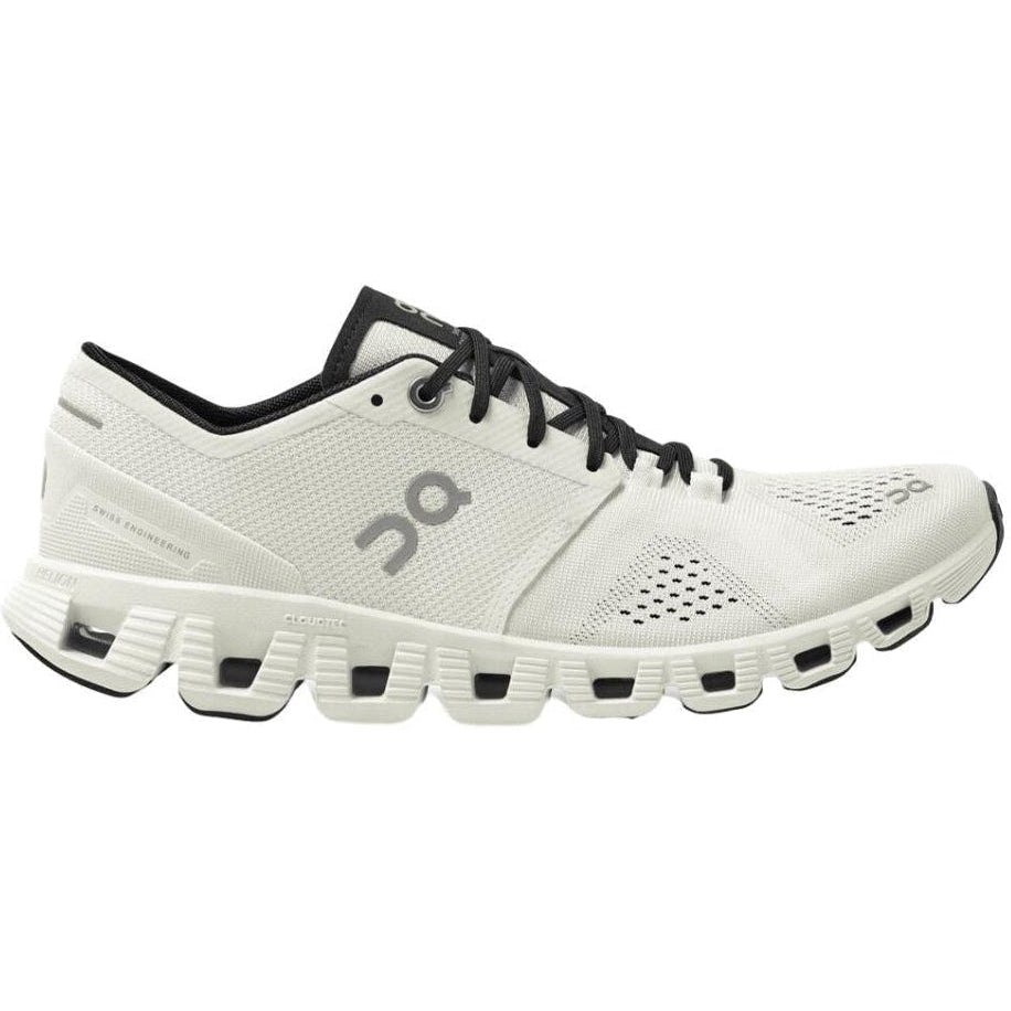 Women's On Cloud X 3, White/Black, 7 B Medium