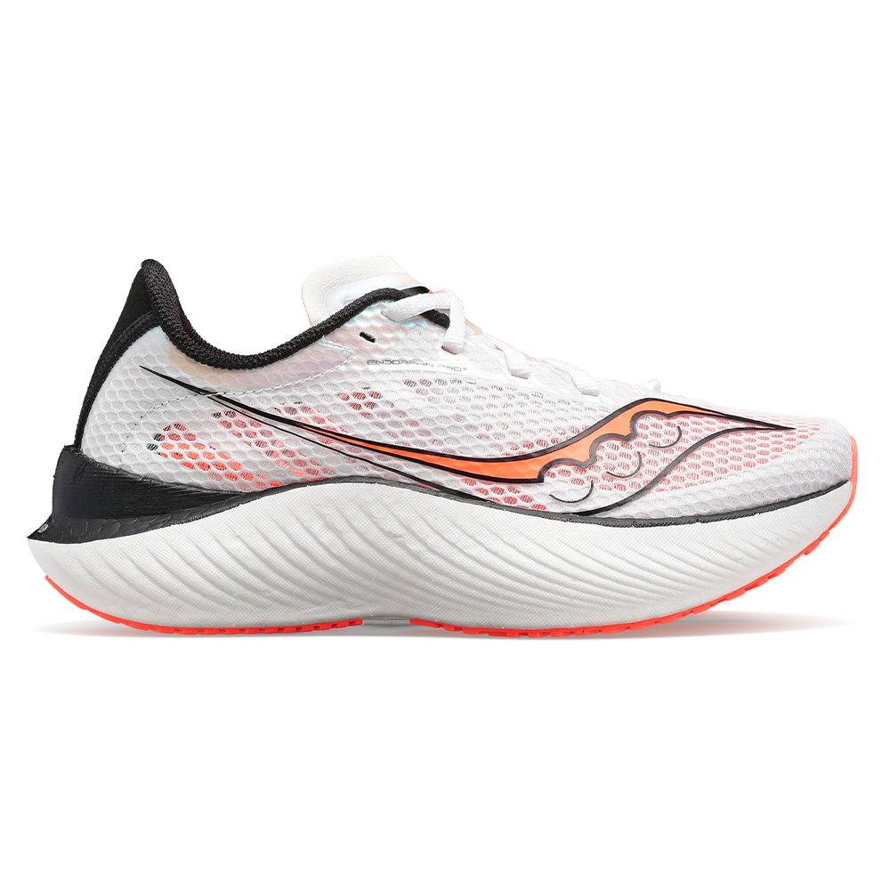 Women's Saucony Endorphin Pro 3, White/Black/Vizi, 9.5 B Medium