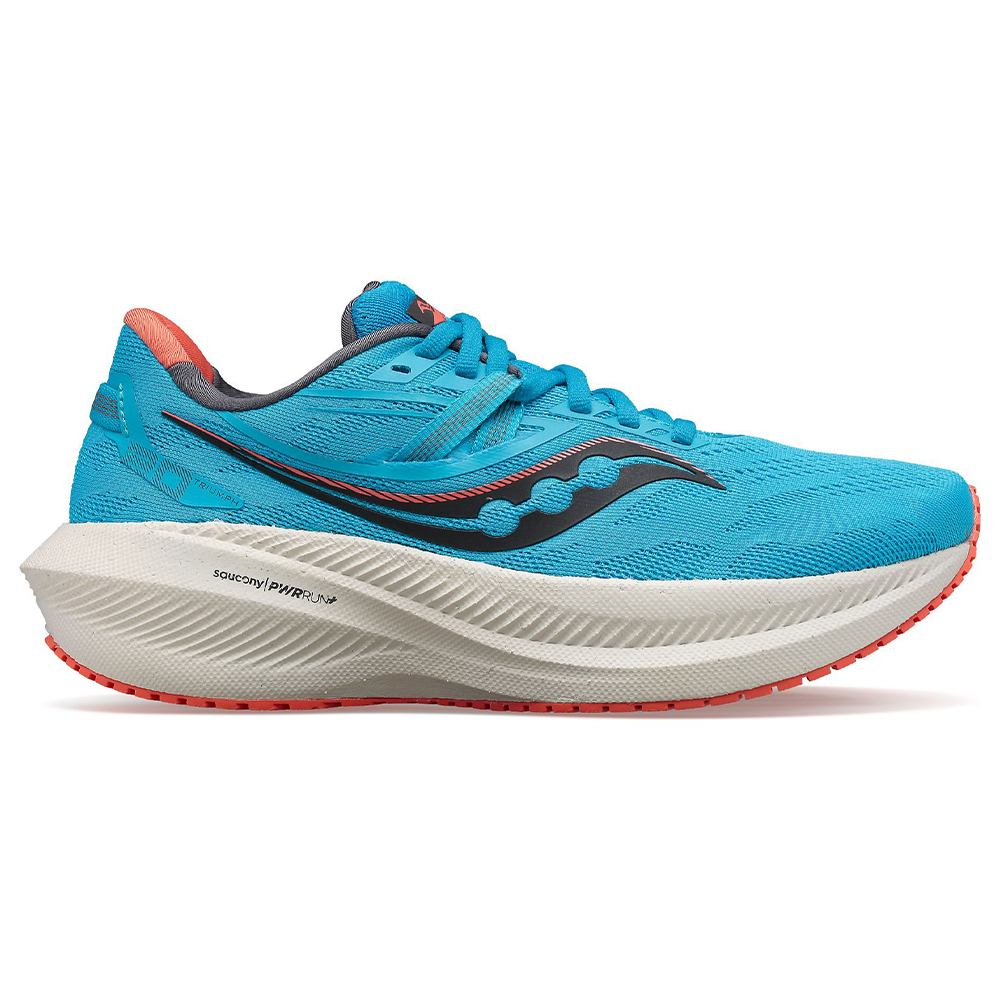 Women's Saucony Triumph 20, Ocean/Coral, 8 B Medium