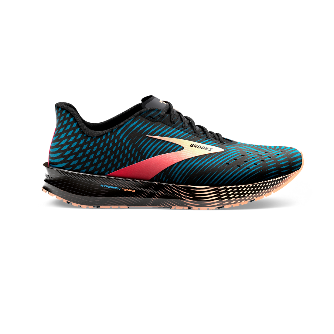 Women's Brooks Hyperion Tempo, Blue/Phantom/Cosmo, 6.5 B Medium