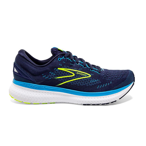 Men's Brooks Glycerin 19, Navy/Blue/Nightlife, 12 2E Wide