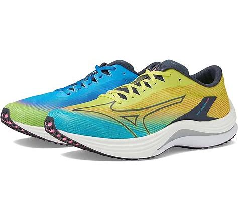 Men's Mizuno Wave Rebellion Flash, Bolt/Ombre Blue, 11 D Medium