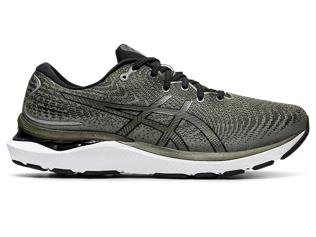 Men's Asics Gel-Cumulus 24, Olive Canvas/Black, 8 D Medium