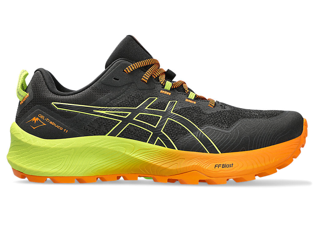Men's Asics Gel-Trabuco 11, Black/Neon Lime, 12 D Medium