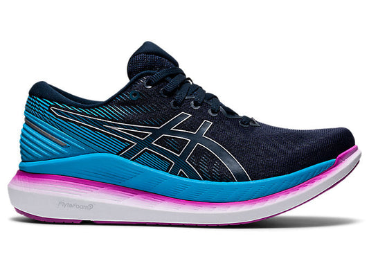 Women's Asics Glideride 2, French Blue/Digital Aqua, 10 B Medium
