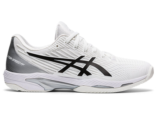 Men's Asics Solution Speed FlyteFoam 2, White/Black, 12 D Medium