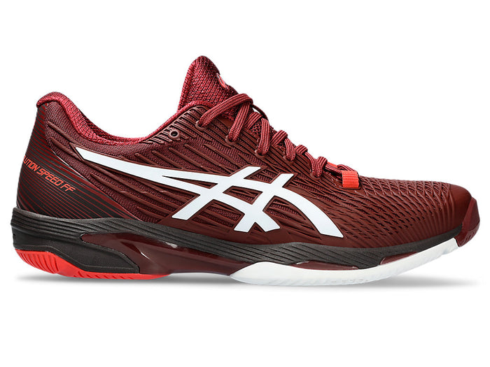 Men's Asics Solution Speed FlyteFoam 2, Antique Red/White, 12 D Medium