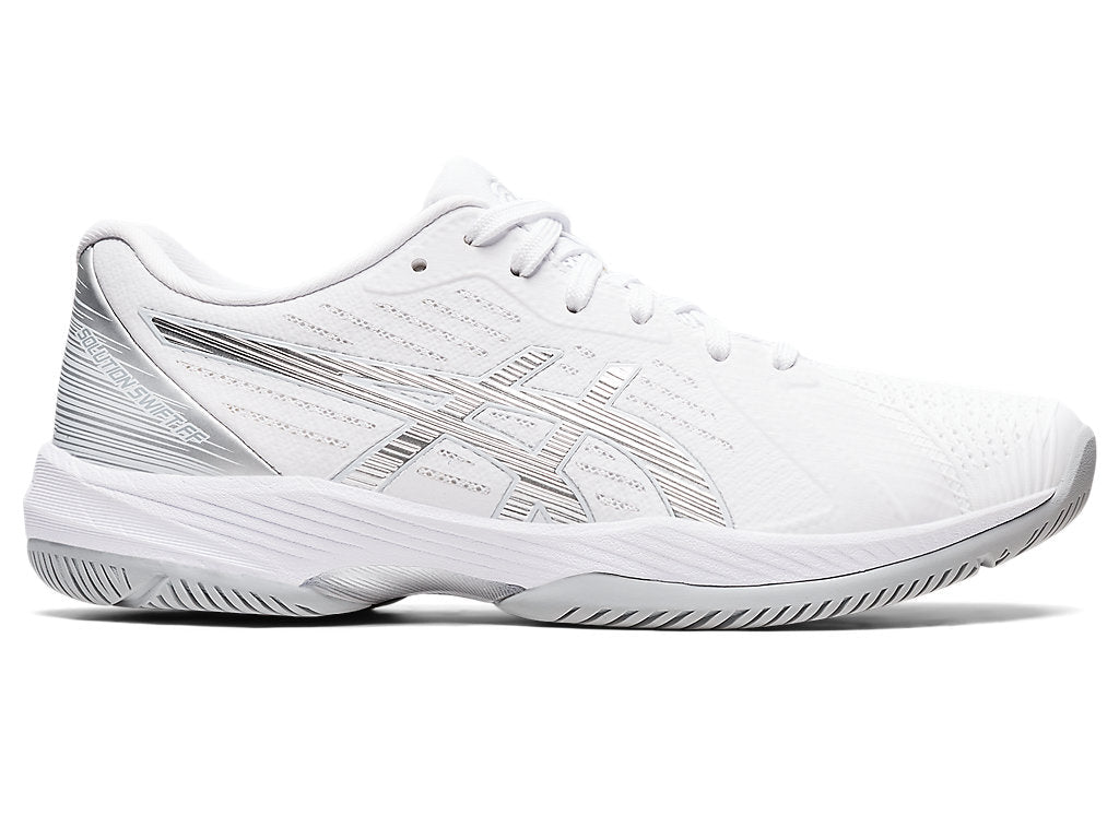 Women's Asics Solution Swift FlyteFoam, White/Pure Silver, 7.5 B Medium