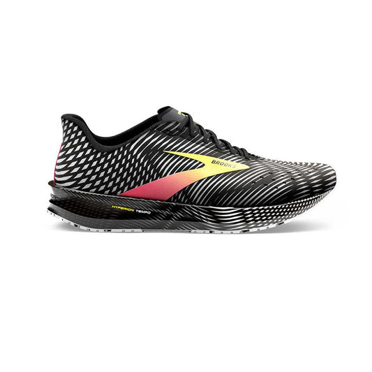 Men's Brooks Hyperion Tempo, Black/Pink/Yellow, 9.5 D Medium